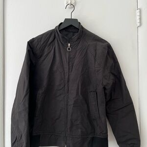 Sleek Black Bomber Jacket for Men